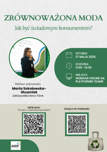 Webinar „Zrównoważona moda. Jak być świadomym konsumentem?”