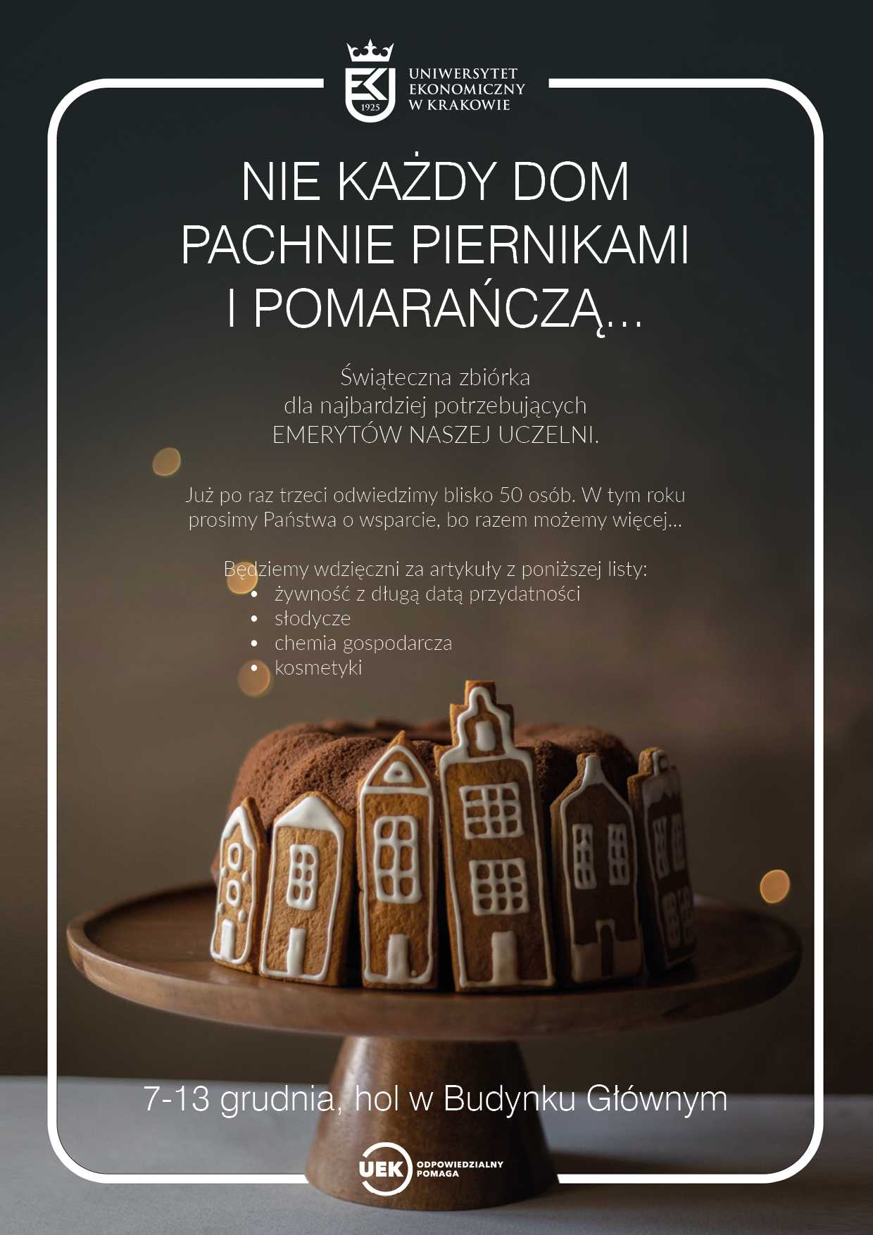 Świąteczna zbiórka dla najbardziej potrzebujących EMERYTÓW NASZEJ UCZELNI