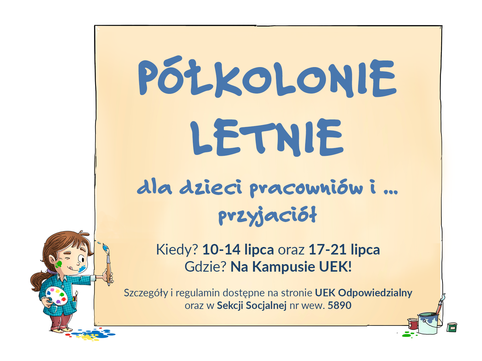 plakat półkolonie